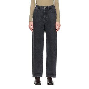 AMOMENTO Black Oversized Jeans Size1